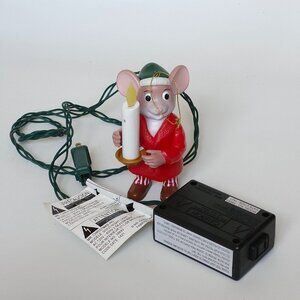 Mr. Christmas Good Night Lights Mouse Christmas Ornament WORKS Blow Out